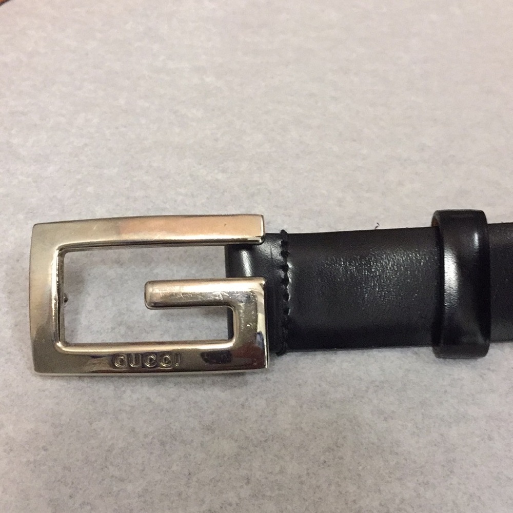 Authentic Black Gucci belt size small